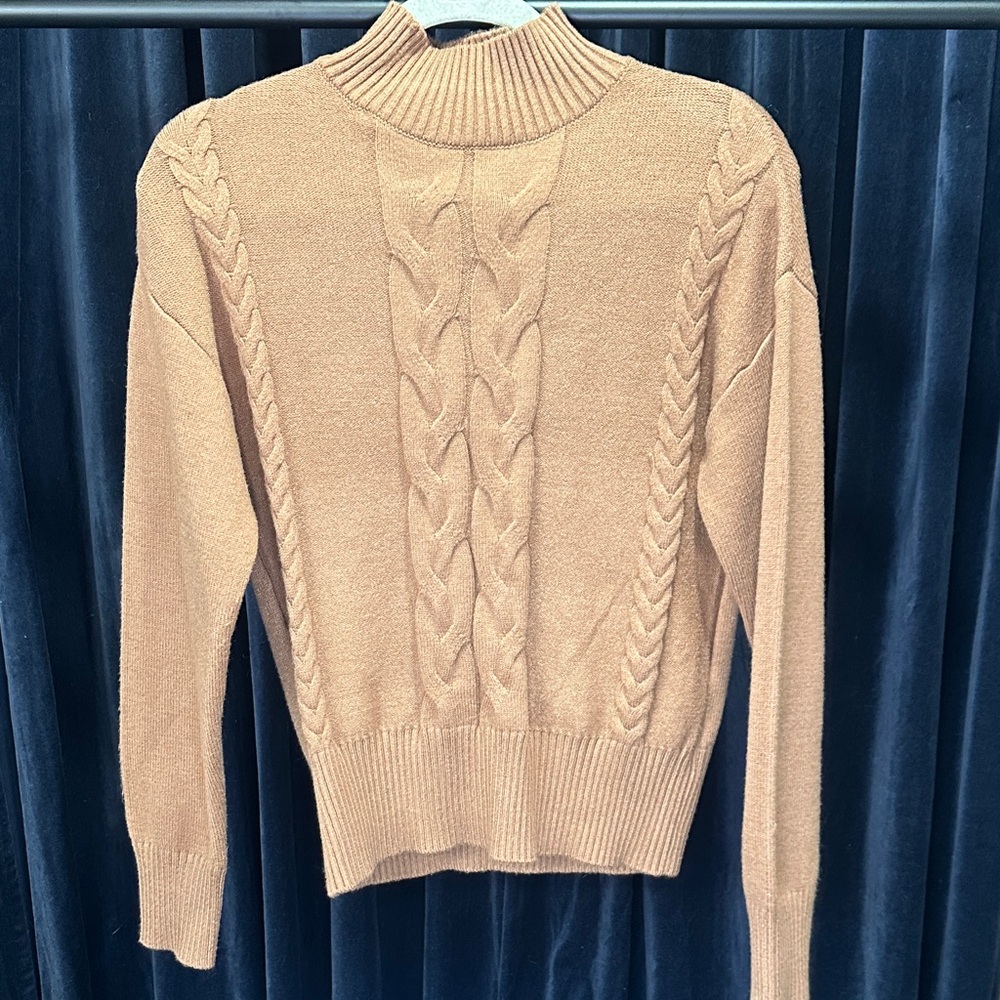 NWT Truth by Republic Cable Knit Sweater - Tan